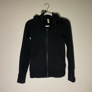 Athleta yoga hoodie jacket black size xs